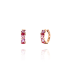 Sapphire and Ruby Huggie Earrings